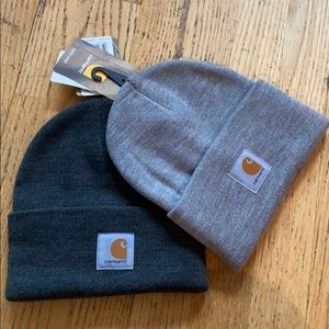 2x light and dark grey carhartt toques BNWT